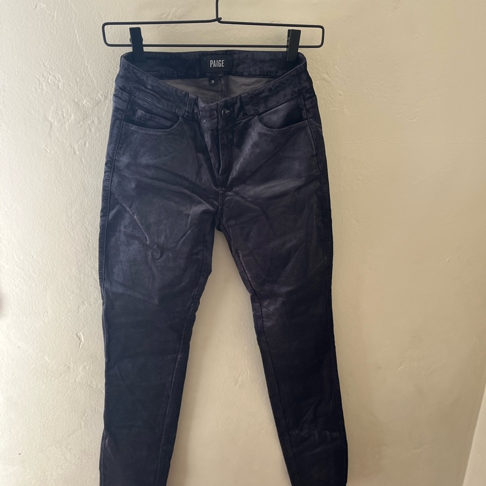 Paige Black Velevt Jeans 26